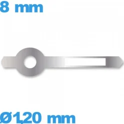 Aiguille à l'unité  de montre luminescente argenté diamètre : 1,20 mm long : 8mm  de marque Horotec des heures - Suisse