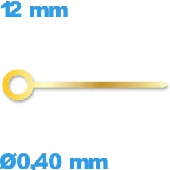 Aiguille à l'unité de mouvement  doré diamètre : 0,40mm longueur : 12mm des minutes