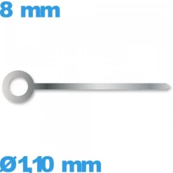 Aiguille à l'unité  montre argenté diam : 1,10mm  long : 8 mm  cadran principal (heure) - Suisse