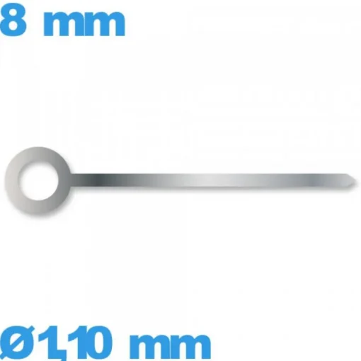 Aiguille à l'unité  montre argenté diam : 1,10mm  long : 8 mm  cadran principal (heure) - Suisse