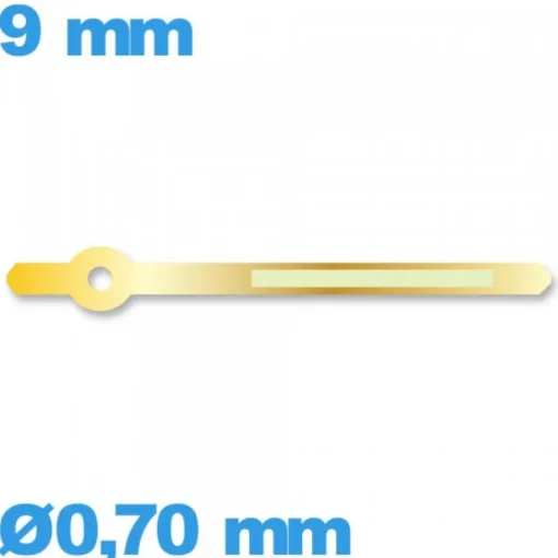Aiguille à l'unité mouvement montre lumineuse nuit doré  Ø0,70 mm  taille : 9mm Horotec des minutes