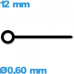 Aiguille à l'unité mouvement de montre noir  Ø0,60 mm  cadran central (minute) Suisse