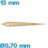 Aiguille à l'unité pour mouvement de montre lumineuse or rose  longueur : 13mm des minutes