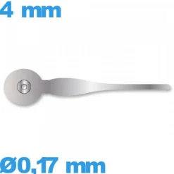 Aiguille argenté à l'unité  Ø0,17 mm  taille : 4 mm sous-cadran pour mouvement montre