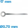 Aiguille argenté à l'unité diamètre : 0,70mm long : 17mm  (minute) pour mouvement montre