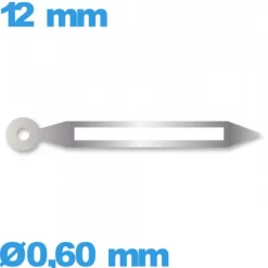 Aiguille cadran central (minute) Horotec à l'unité diam : 0,60mm   taille : 12 mm lumineuse nuit mouvement montre - argenté