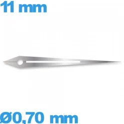 Aiguille cadran principal (minute) à l'unité diamètre : 0,70 mm longueur : 11mm lumineuse mouvement de montre - argenté