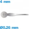 Aiguille de sous-cadran   Ø0,26 mm  taille : 4 mm pour mouvement montre - argenté