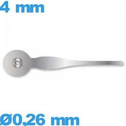 Aiguille de sous-cadran   Ø0,26 mm  taille : 4 mm pour mouvement montre - argenté