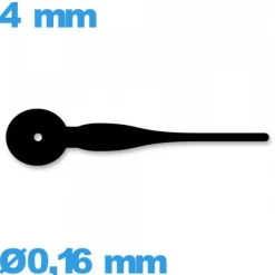 Aiguille de sous-cadran  diam : 0,16 mm  longueur : 4mm pour mouvement montre - noir