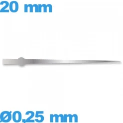 Aiguille des secondes seule diamètre : 0,25mm longueur : 20 mm  de montre - argenté