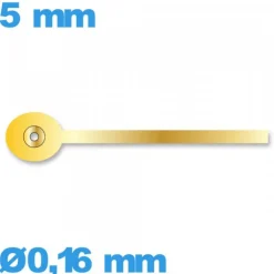 Aiguille  diamètre : 0,16 mm  taille : 5 mm sous-cadran doré   à l'unité
