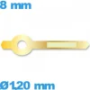 Aiguille  diamètre : 1,20mm  taille : 8 mm luminescente cadran principal des heures doré mouvement de montre à l'unité marque Ho