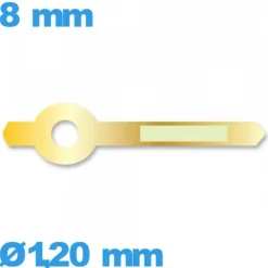 Aiguille  diamètre : 1,20mm  taille : 8 mm luminescente cadran principal des heures doré mouvement de montre à l'unité marque Ho
