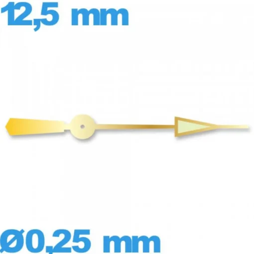 Aiguille doré   Ø0,25 mm long : 12,5mm  cadran principal (seconde) de mouvement  lumineuse nuit