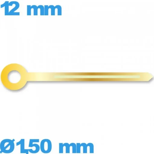 Aiguille doré seule  long : 12mm  des minutes de mouvement montre lumineuse