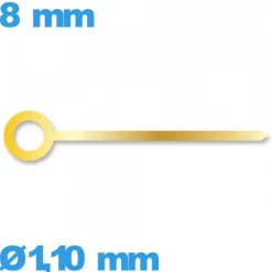 Aiguille (heure) seule  long : 8 mm  pour mouvement de montre - doré