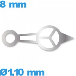 Aiguille Horotec argenté  diamètre : 1,10mm  des heures mouvement  luminescente
