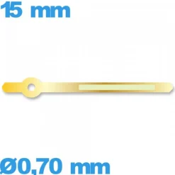Aiguille    luminescente doré  Ø0,70 mm  taille : 15mm de marque Horotec cadran central (minute) - Suisse
