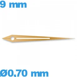 Aiguille or rose seule diam : 0,70 mm  long : 9 mm  cadran principal (minute) mouvement  luminescente