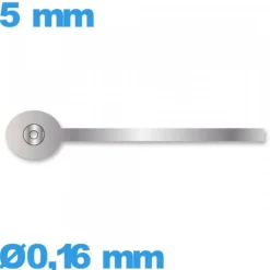 Aiguille  pour mouvement montre argenté  Ø0,16 mm longueur : 5 mm complication -
