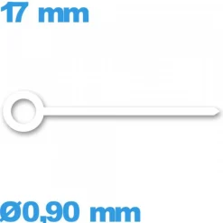 Aiguille seule  de montre blanc  Ø0,90 mm longueur : 17 mm (minute) -
