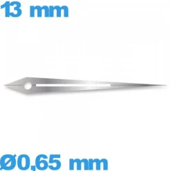 Aiguille seule de mouvement montre lumineuse nuit argenté diam : 0,65 mm  longueur : 13mm des minutes -