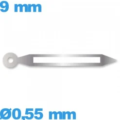Aiguille Suisse diam : 0,55 mm  longueur : 9mm luminescente (minute) argenté  de montre seule de marque Horotec
