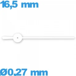 Aiguille Suisse diamètre : 0,27mm  taille : 16.5mm (seconde) blanc de mouvement montre seule