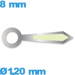 Aiguille Suisse  longueur : 8mm luminescente cadran central (heure) argenté de mouvement de montre à l'unité