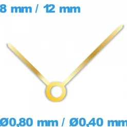 Aiguilles cadran central (Ø0,80 mm / Ø0,40 mm)  de montre - doré