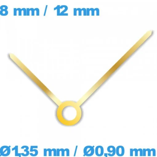 Aiguilles  doré (Ø1,35 mm / Ø0,90 mm) pour mouvement