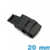 Attache Acier Noir déployant 20 mm bouton