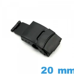Attache Acier Noir déployant 20 mm bouton