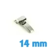 Attache argent deployante 14 mm acier montre