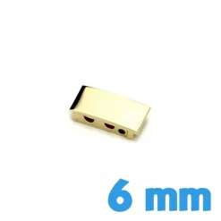 Attache bracelet clip 6 mm doré