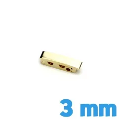 Attache clip 3 mm doré