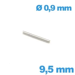 Axe droit bracelet métal de montre Longueur : 9.5mm diamètre 0.9 mm