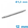 Barre à ressort à l'unité bracelet montre 12mm d :1,3 mm A petite pointe épaulement simple