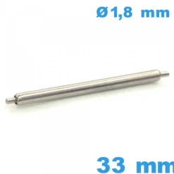 1 Barre à ressort de marque ISOSWISS  33 mm Non téléscopique épaulement simple diam : 1,8 mm Suisse