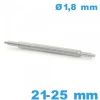 1 Barre à ressort Téléscopique 21 à 25 mm bracelet montre d :1,8 mm