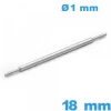1 Barre à ressort Téléscopique 18mm réparation bracelet montre diam : 1 mm épaulement double