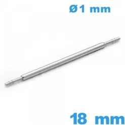 1 Barre à ressort Téléscopique 18mm réparation bracelet montre diam : 1 mm épaulement double