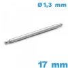 Barre bracelet 17 mm d :1,3 mm épaulement simple A pointe courte