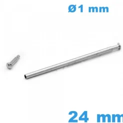 Barre Cylindrique pour Montre avec Capuchon Pression 24 mm