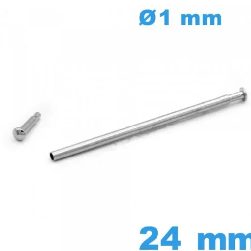 Barre Cylindrique pour Montre avec Capuchon Pression 24 mm