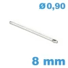 Barre fendue 8 mm pour bracelets métal montre diamètre 0.9 mm