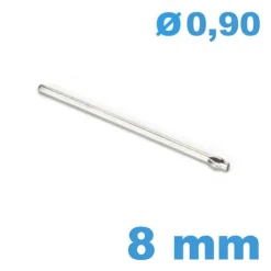 Barre fendue 8 mm pour bracelets métal montre diamètre 0.9 mm
