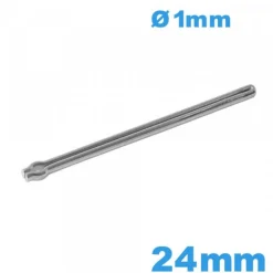 Barre fendue longue de 24 mm pour bracelet de montre à maillon