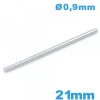 Barre goupille droite pour bracelet de montre taille 21 mm